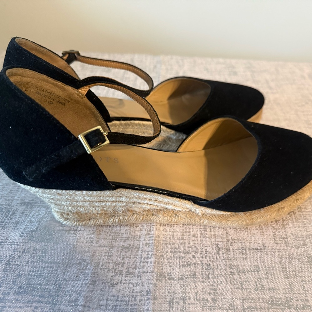 Talbots Black Espadrille Women's Shoes - Picture 7 of 16